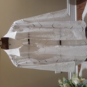Nwt Adiva lace blouse with buttons